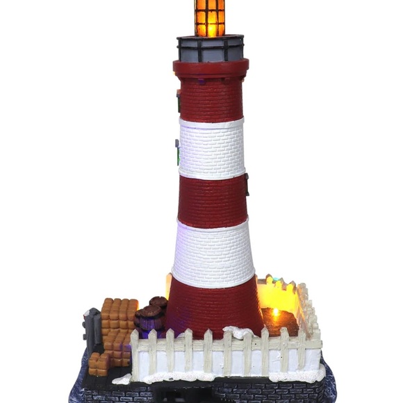 Top Treasures Christmas Village Light House Pre-lit Musical Frgurine NIB - Picture 7 of 7